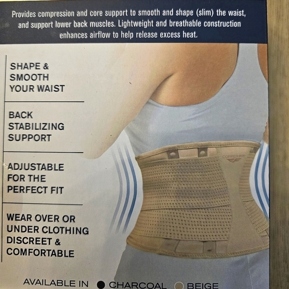 NWT COPPER FIT CORE SHAPER copper Infused L/XL 34" - 42" in Beige - Picture 5 of 8